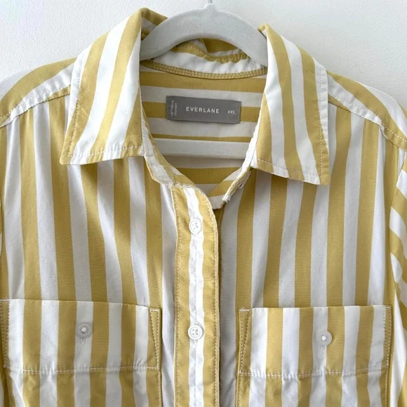 Everlane Day Tripper Dress - Yellow & White Striped XXS - Picture 7 of 14